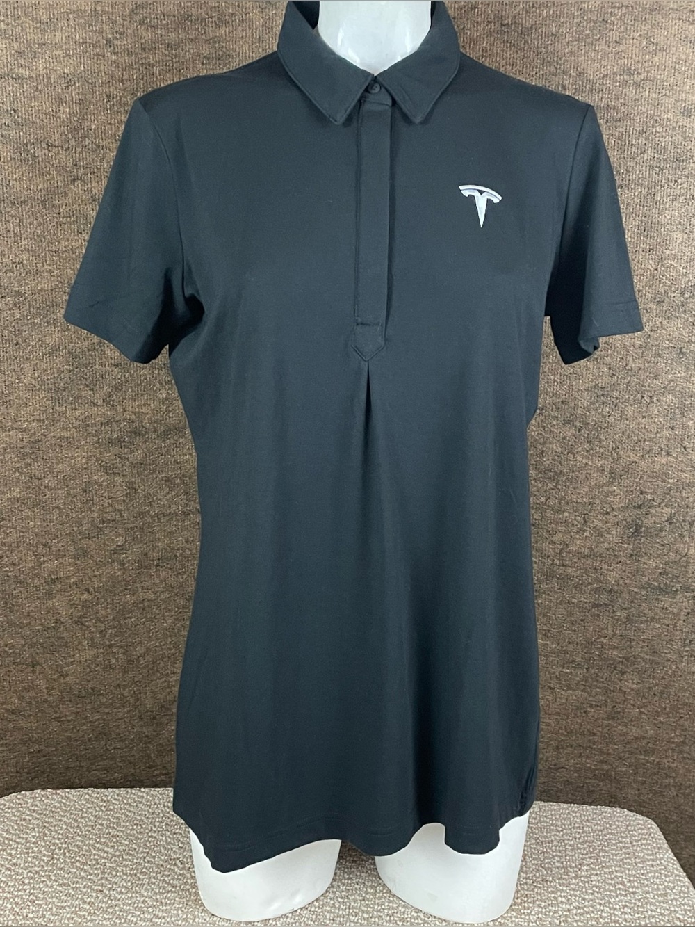 Tesla Polo Shirt Women’s Large Short Sleeve Short Sleeve Golf Pickleball E15
